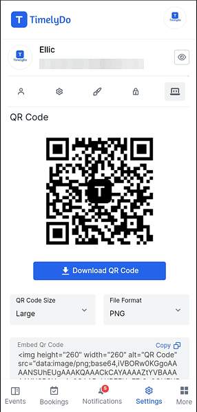 download qr code on timelydo