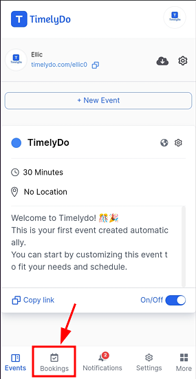bookings reschedulel by  host on timelydo